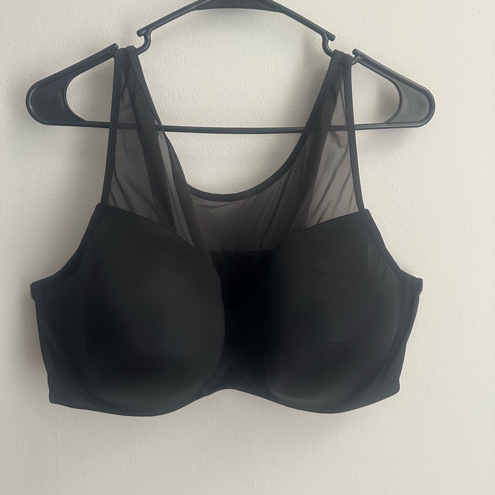 CASIQUE Sheer Mesh Bra Black Size 44DD